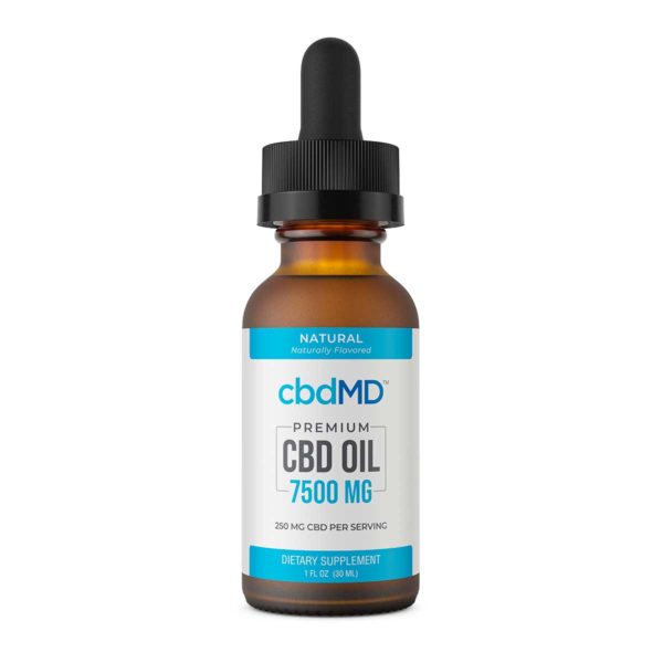 CBD Oil Tincture - Natural - 7500 mg - 30 mL
